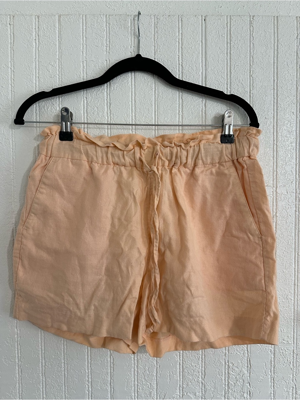 Banana Republic Peach High-Waist Drawstring Shorts